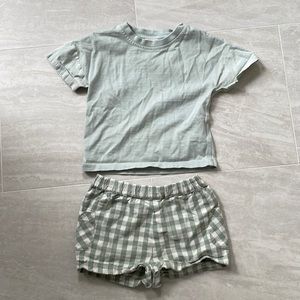 Pehr organic toddler summer outfit gingham
